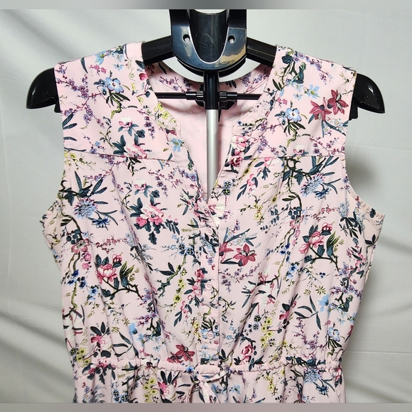 Original Nicole Miller Pink Sleeveless V-Neck Sundress-Size L - Picture 3 of 13